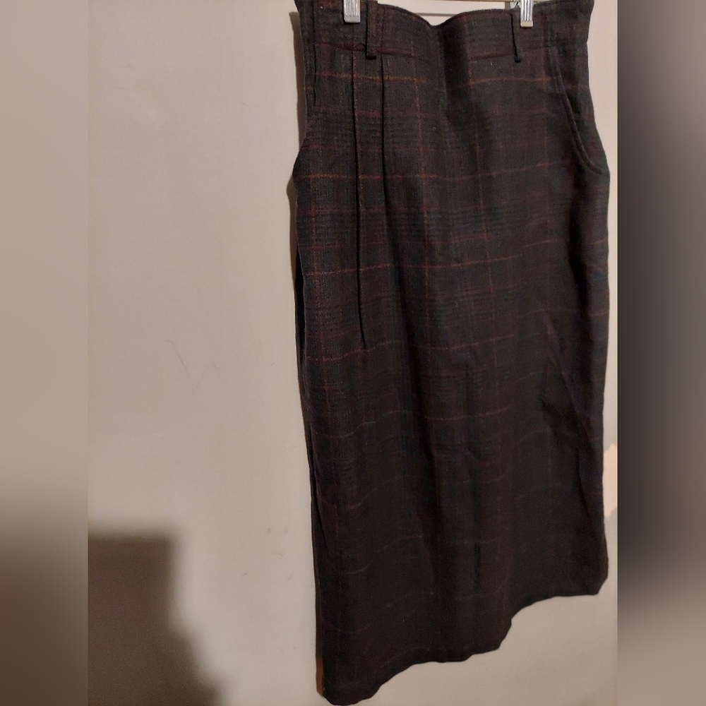 Vintage Woolrich Tartan Plaid Wool Blend Skirt 14 Heritage Preppy Academia Ivy